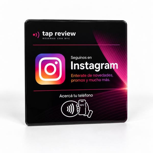 Tarjeta NFC Tap Review para Instagram