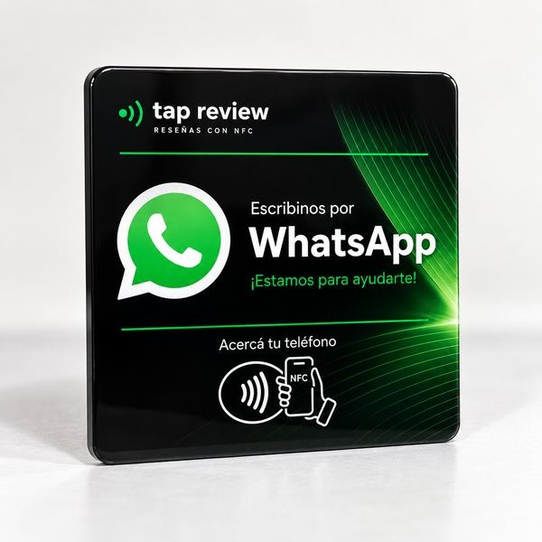 Tarjeta NFC Tap Review para WhatsApp